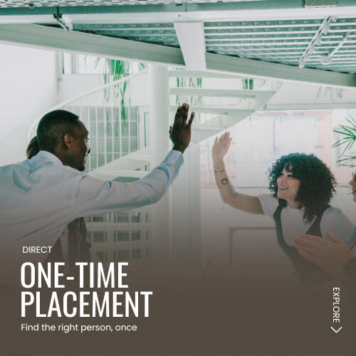 Direct: one-time placement. Find the right person, once.