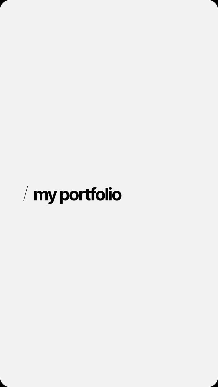 A clean page titled my portfolio